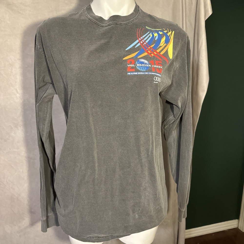 2015 Alpine World Ski Championships Long Sleeve T-Shirts Vail Beaver Creek M 2pk